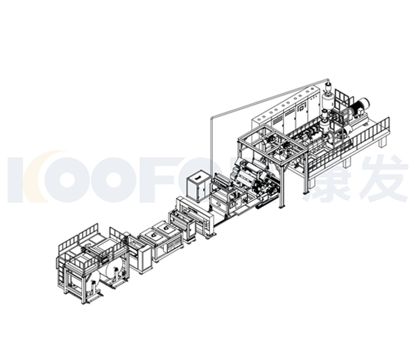 PP high filling sheet production line